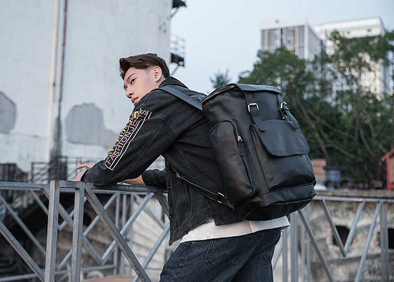 Zaino in Pelle Nero