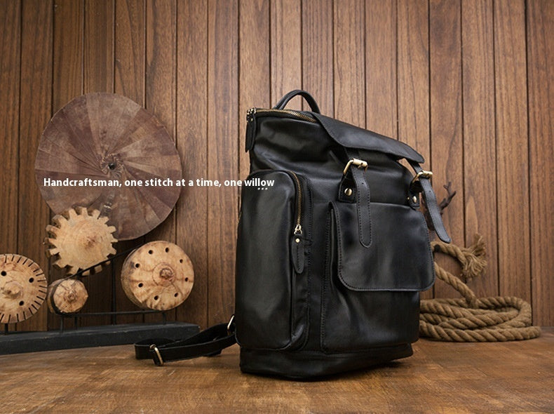 Zaino in Pelle Nero